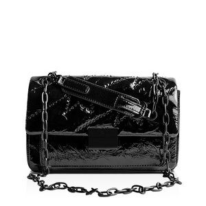 ZADIG & VOLTAIRE ZIGGY PATENT SHOULDER BAG